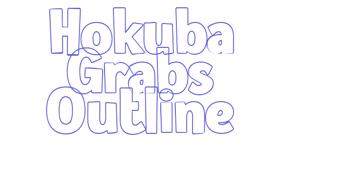 Hokuba Grabs Outline Font Download