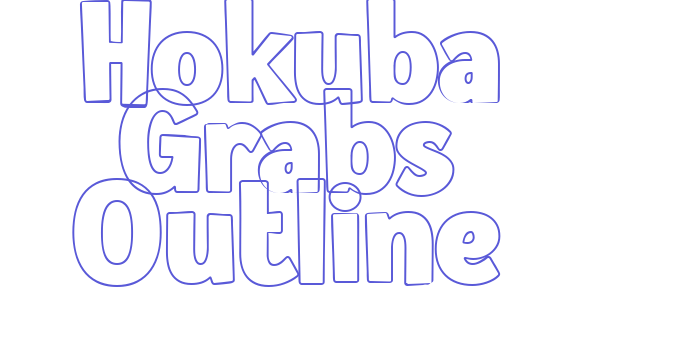 Hokuba Grabs Outline Font