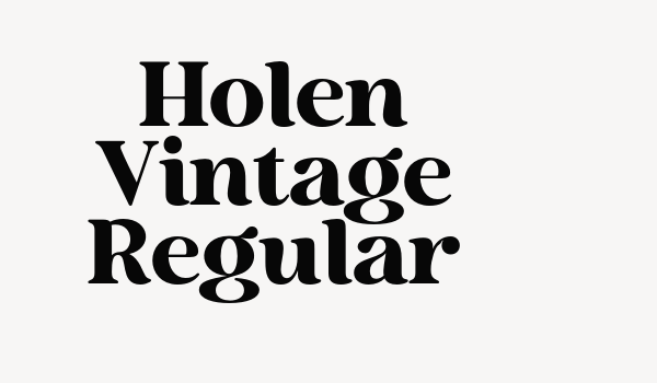 Holen Vintage Regular Font