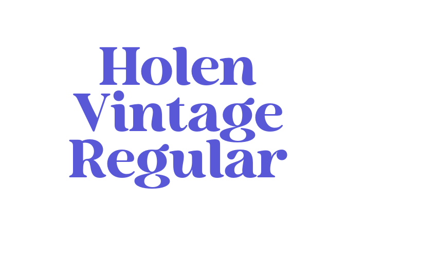 Holen Vintage Regular Font