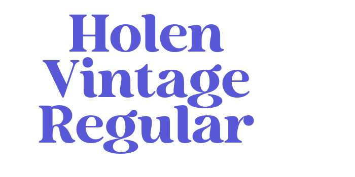 Holen Vintage Regular Font