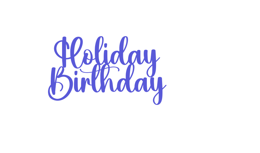 Holiday Birthday Font