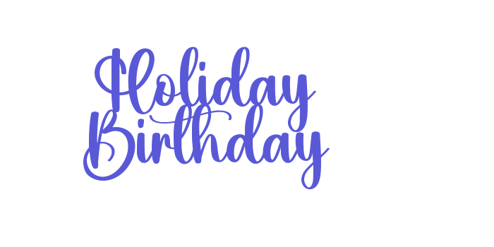 Holiday Birthday Font Download