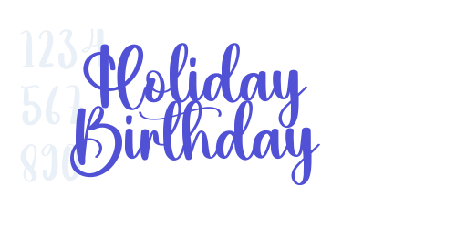 Holiday Birthday-font-download
