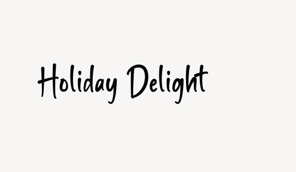 Holiday Delight Font