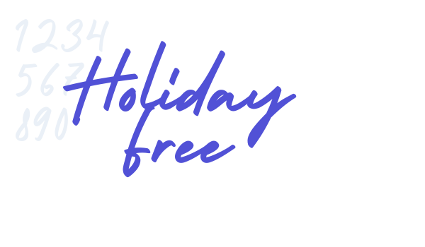 Holiday Free font download