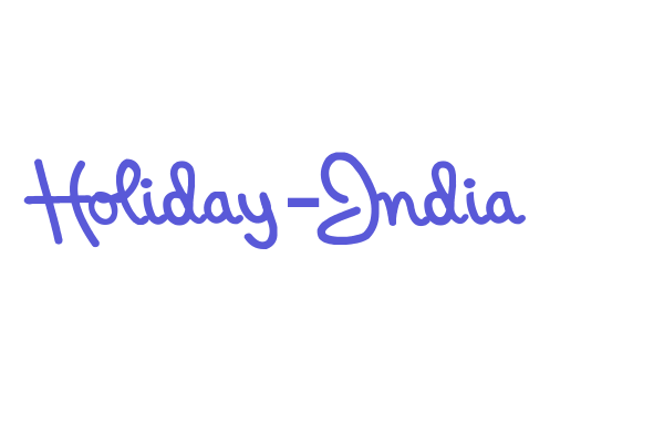 Holiday-India Font