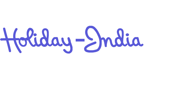 Holiday-India Font