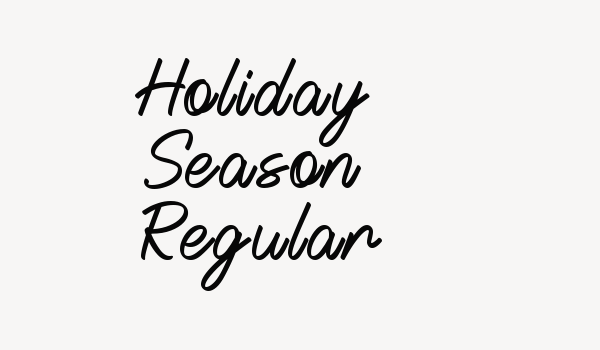 Holiday Season Regular Font