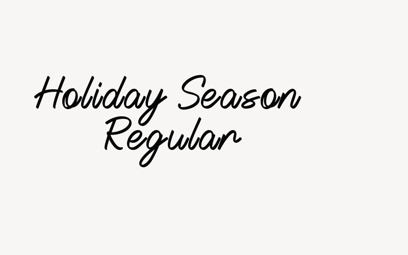 Holiday Season Regular Font