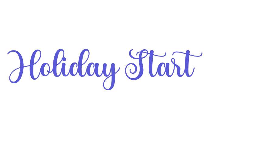 Holiday Start Font