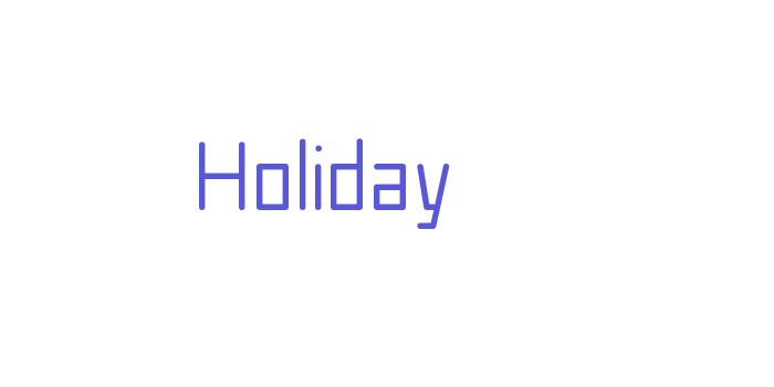 Holiday Font Download