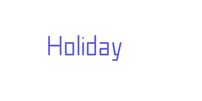 Holiday Font