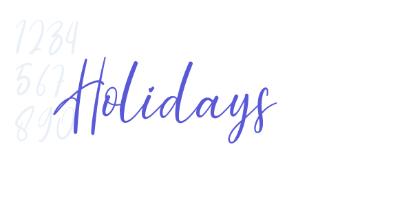 Holidays font