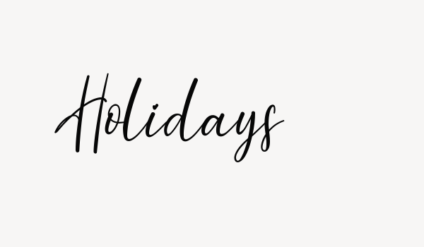 Holidays Font