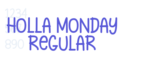 Holla Monday Regular font