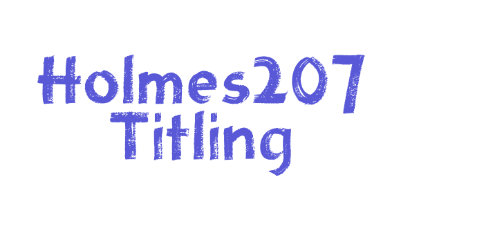 Holmes207 Titling Font Download