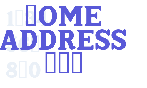 Home Address JNL Font Download