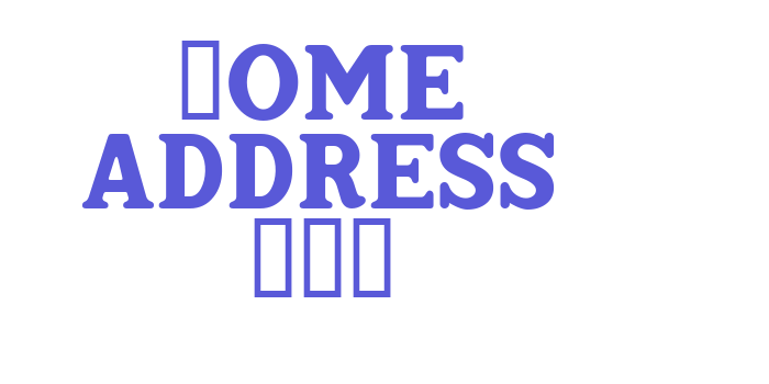 Download Home Address JNL Font