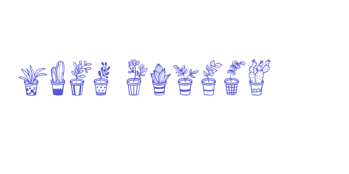 Home Plants Font