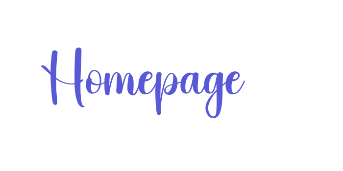 Homepage Font