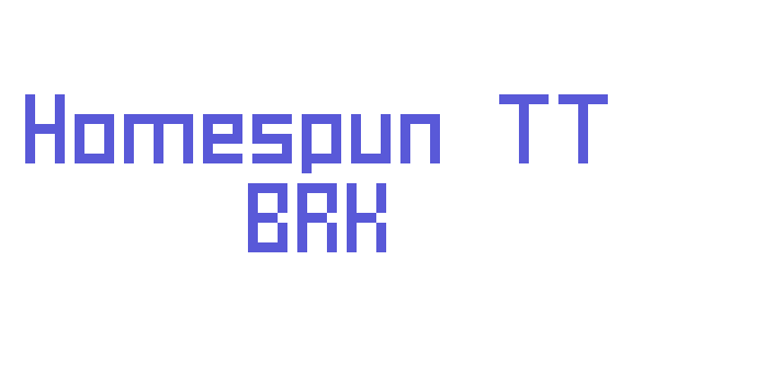 Homespun TT BRK Font Download