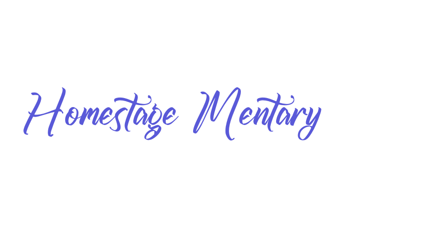 Homestage Mentary Font