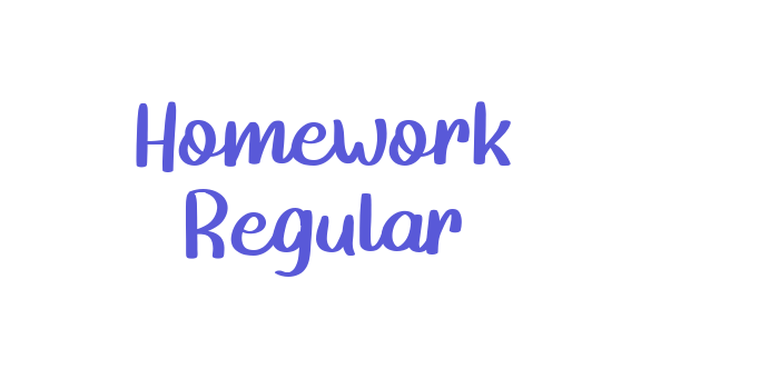 Homework Regular Font Download