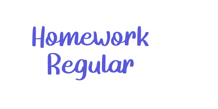 Homework Regular Font