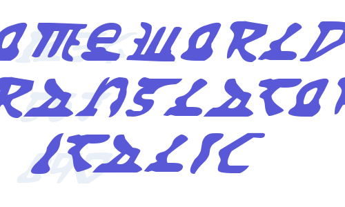 Homeworld Translator Italic Font Download