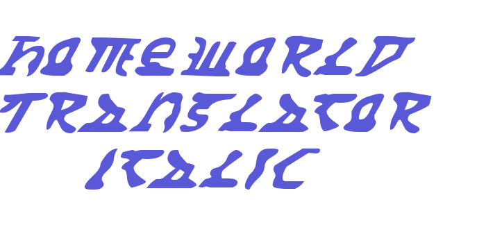 Homeworld Translator Italic Font Download