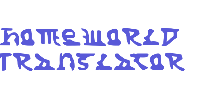 Homeworld Translator Font Download