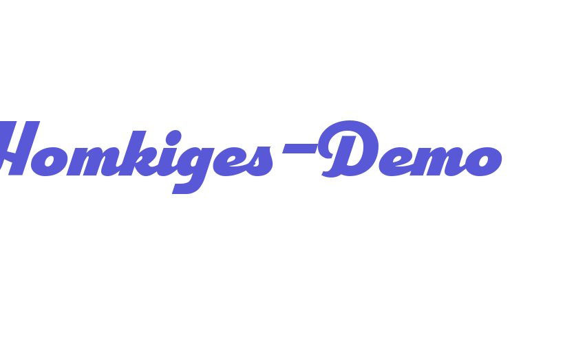 Homkiges-Demo Font