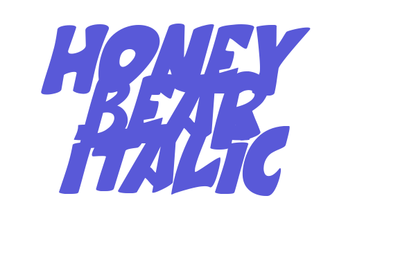 Honey Bear Italic Font