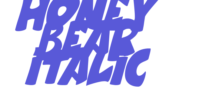 Honey Bear Italic Font