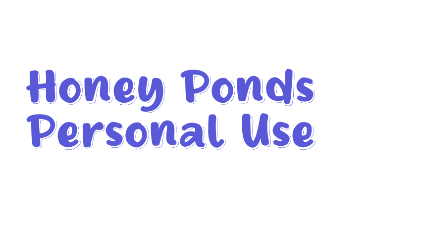 Honey Ponds Personal Use Font Download