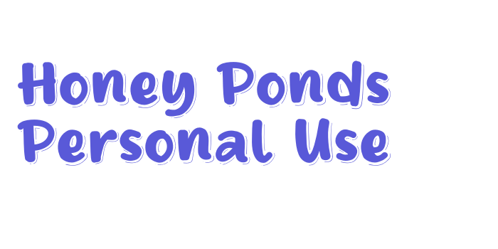 Honey Ponds Personal Use Font Download