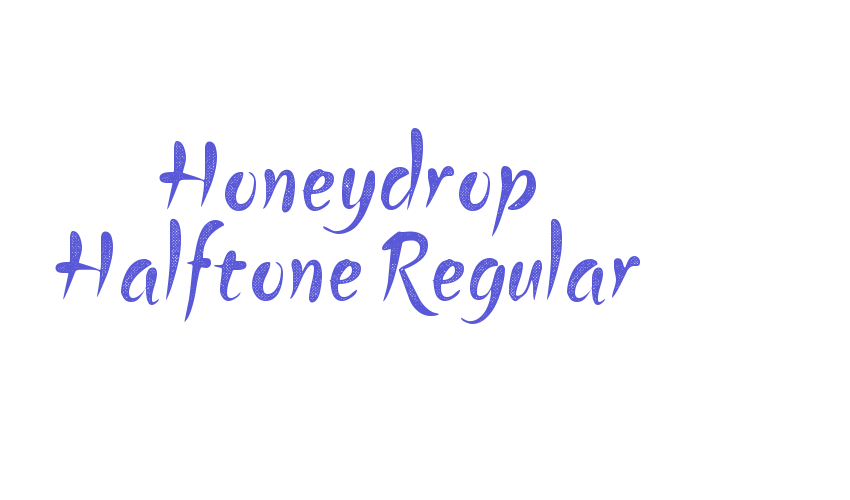 Honeydrop Halftone Regular Font