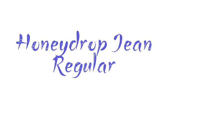 Honeydrop Jean Regular Font