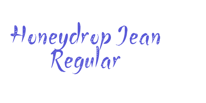 Honeydrop Jean Regular Font Download