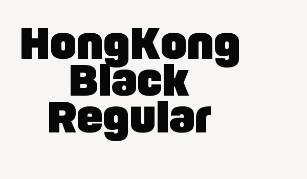 HongKong Black Regular Font