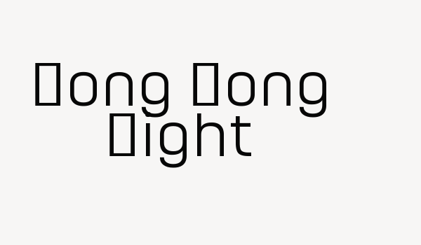 Hong Kong Light Font