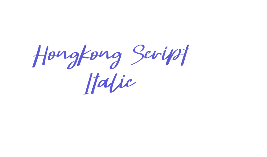 Hongkong Script Italic Font Download