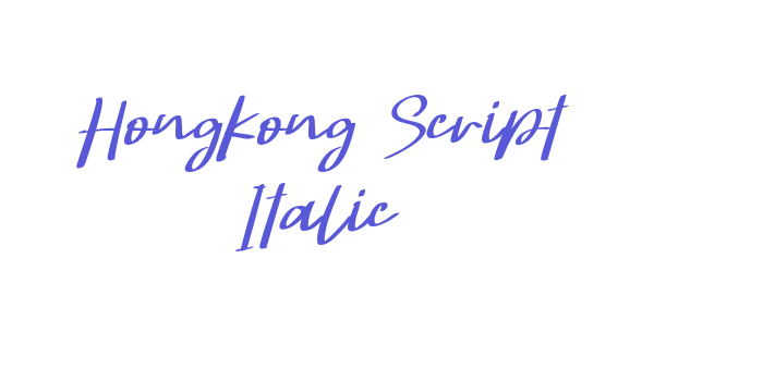 Hongkong Script Italic Font Download