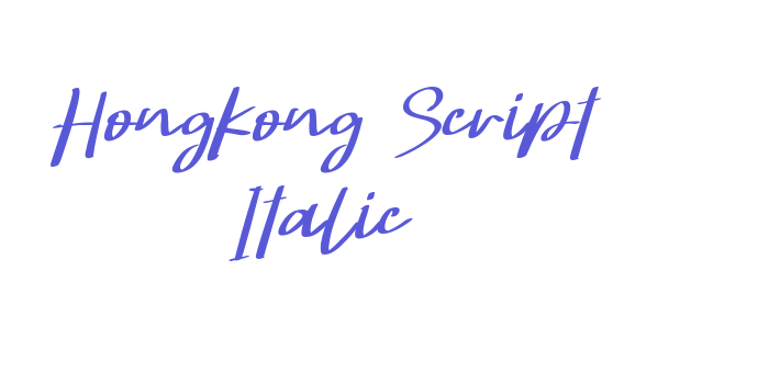 Hongkong Script Italic Font