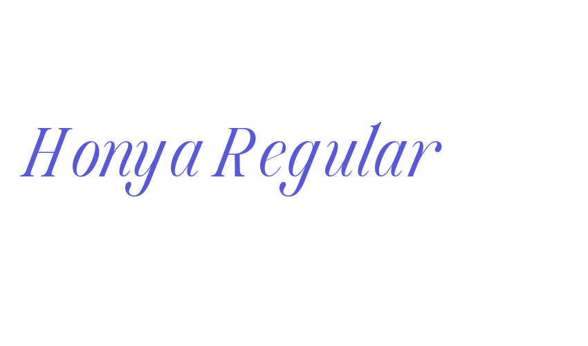 Honya Regular Font Download