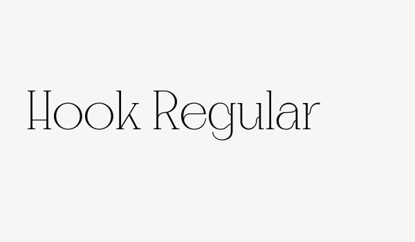 Hook Regular Font