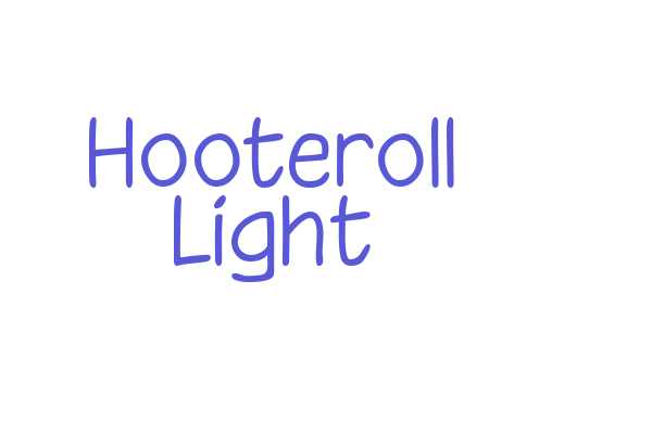 Hooteroll Light Font