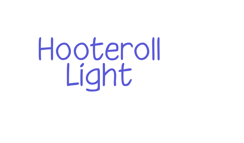 Hooteroll Light Font