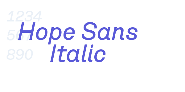 Hope Sans Italic font free